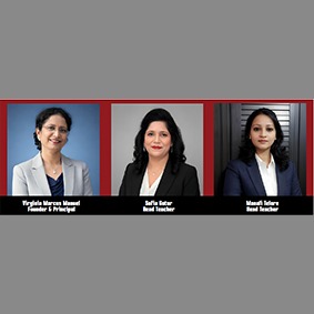 Virginia Marcus Manuel, Founder & Principal , Sofia Gotur & Manali Telore, Head Teachers